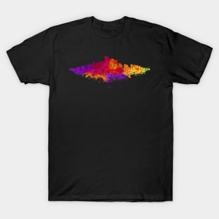 Phoenix City Skyline - Watercolor Red, orange, purple T-Shirt